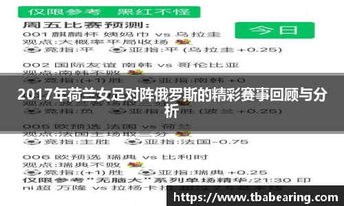 2017年荷兰女足对阵俄罗斯的精彩赛事回顾与分析